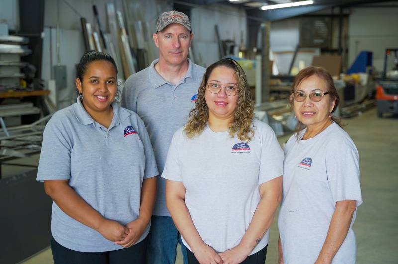 sewing room team