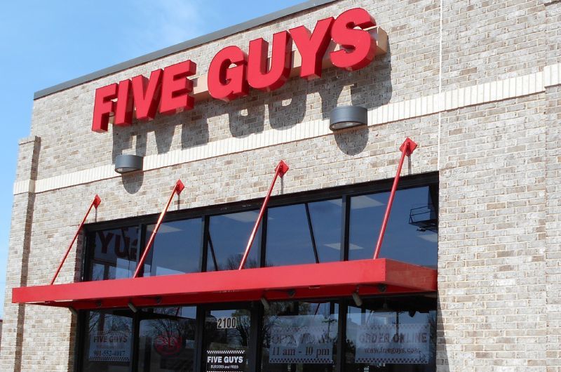 Suspended Metal Canopy Five Guys Memphis