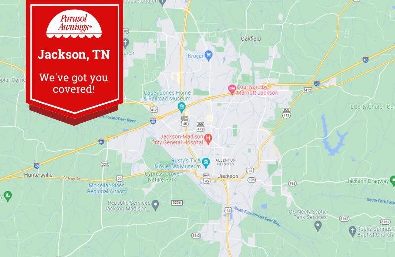 map of Jackson, TN