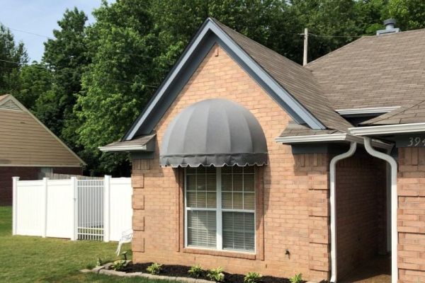 fabric dome window awning