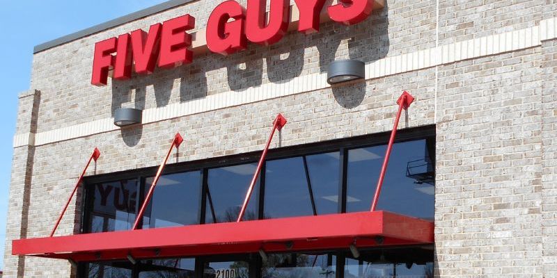 Suspended Metal Canopy Five Guys Memphis