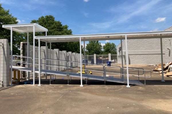 metal canopy with posts