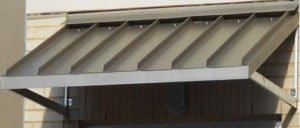 Standing Seam Awning with Open End