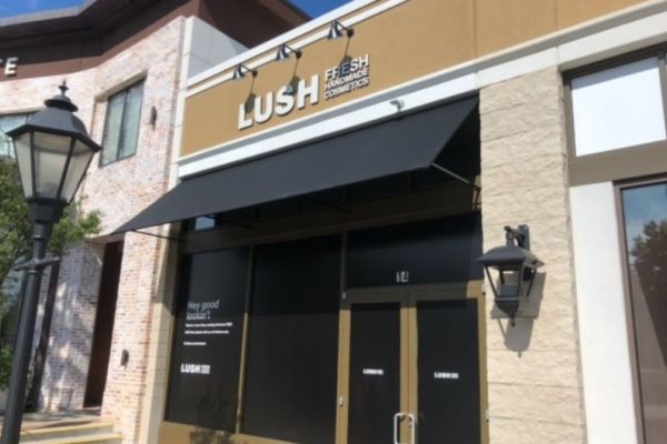 Square fabric awning