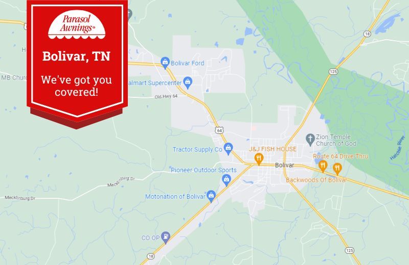 map of Bolivar, TN