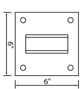 Square Bracket for Suspended Metal Canopy