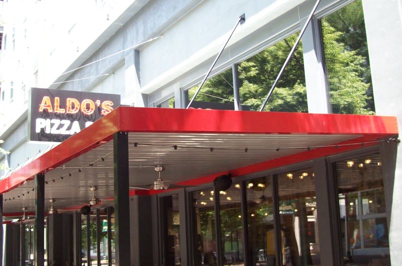 Extruded Fascia metal canopy with posts