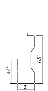 6" Roll Form Fascia suspended metal canopy