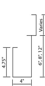 6″, 8″, 12″ Extruded with Offset Fascia