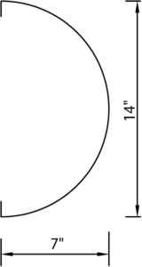 14″ Bull Nose Fascia suspended metal canopy