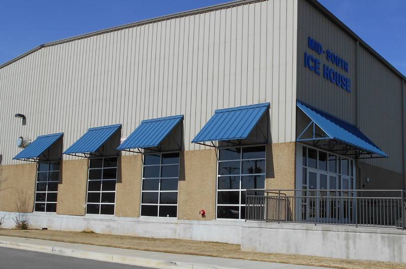 Standing seam window awnings