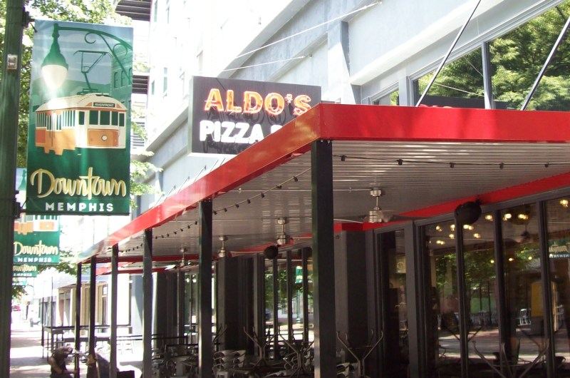 metal canopy with posts