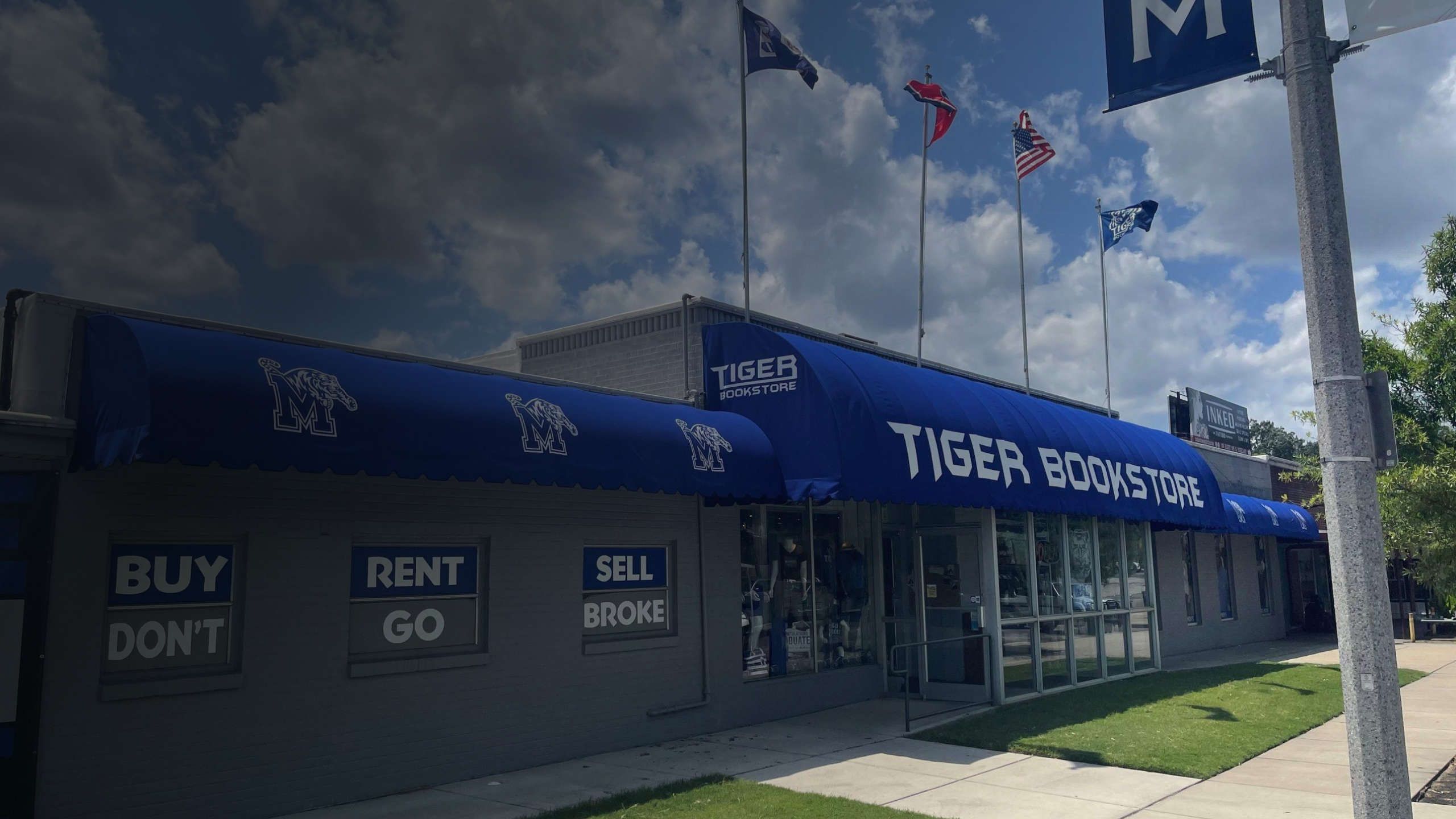 university of memphis tiger bookstore canopy